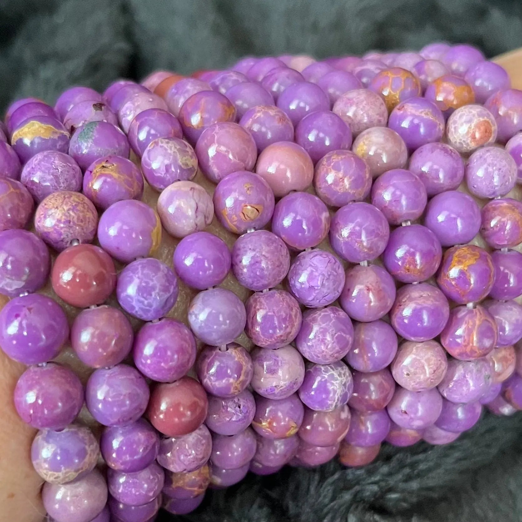 Lepidolite Bracelet (8mm beads) BRC-0186 Shop Wholesale Crystals