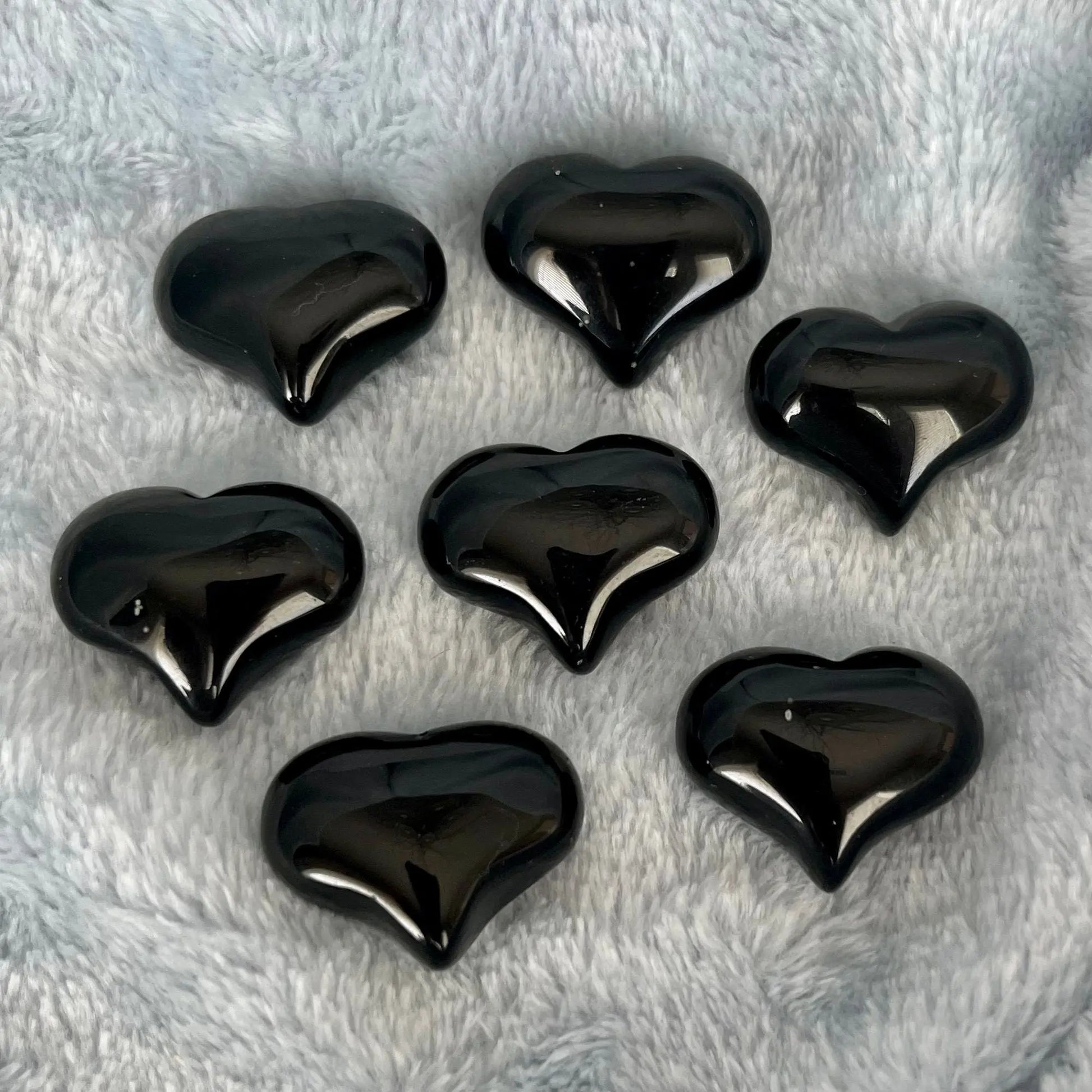 Black Onyx Puffy Heart (Approx. 3/4” x 1”) 0541-A Shop Wholesale Crystals