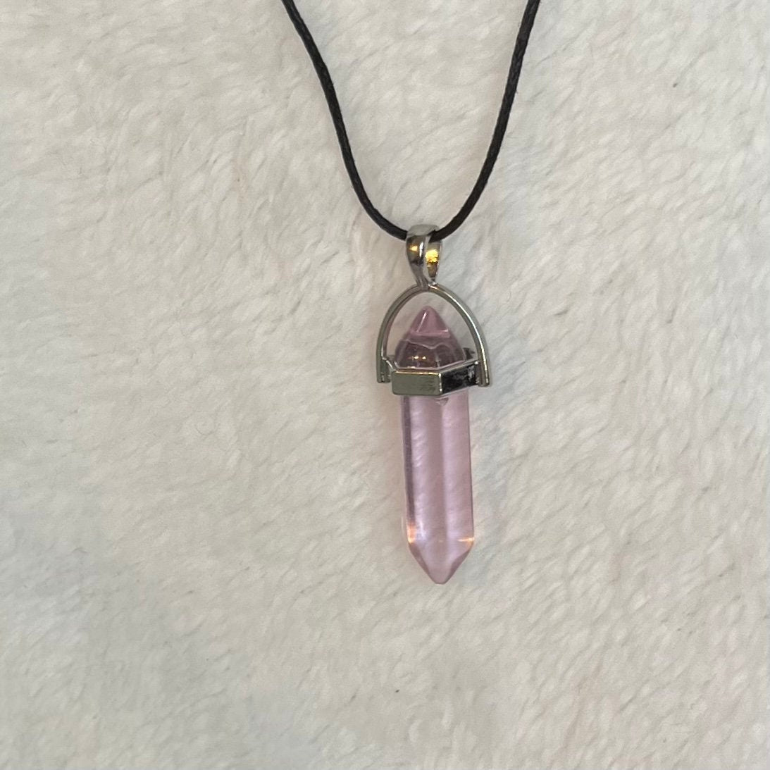 Pink Quartz Point Necklace NCK-2692