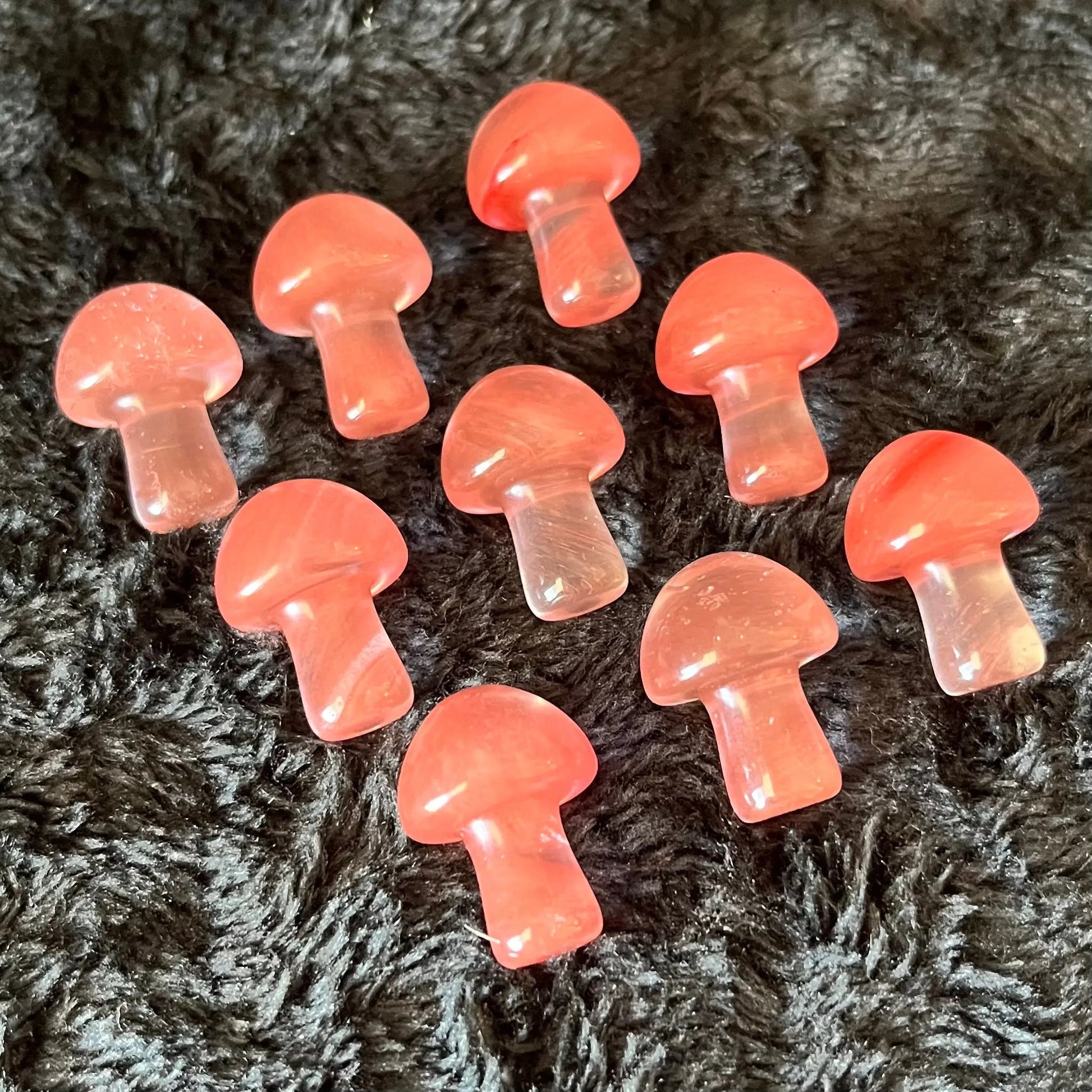 Cherry Carved Mushroom  (Approx. 5/8”-3/4”) 0002 Shop Wholesale Crystals