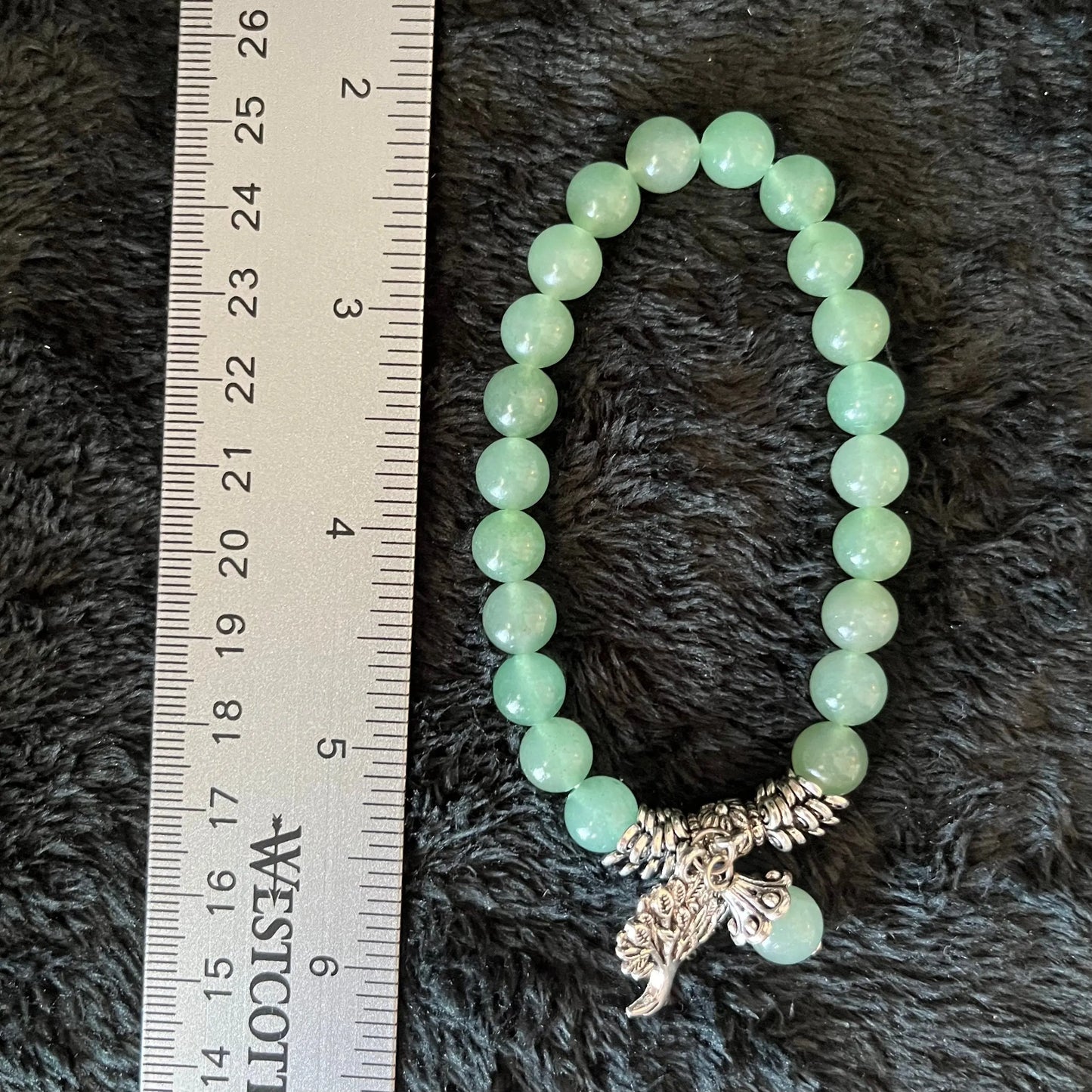 Green Aventurine Tree of Life Charm Bracelet BRC-0193 Shop Wholesale Crystals