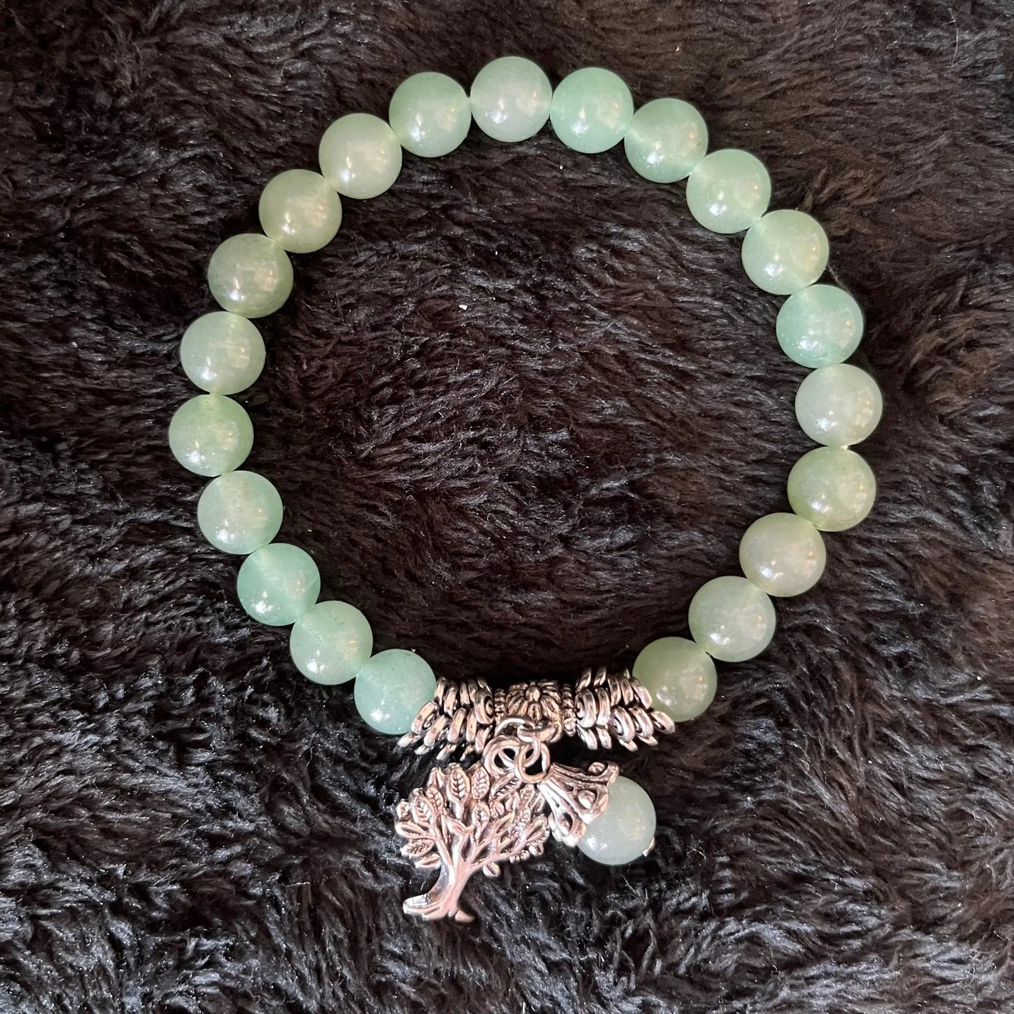 Green Aventurine Tree of Life Charm Bracelet BRC-0193 Shop Wholesale Crystals