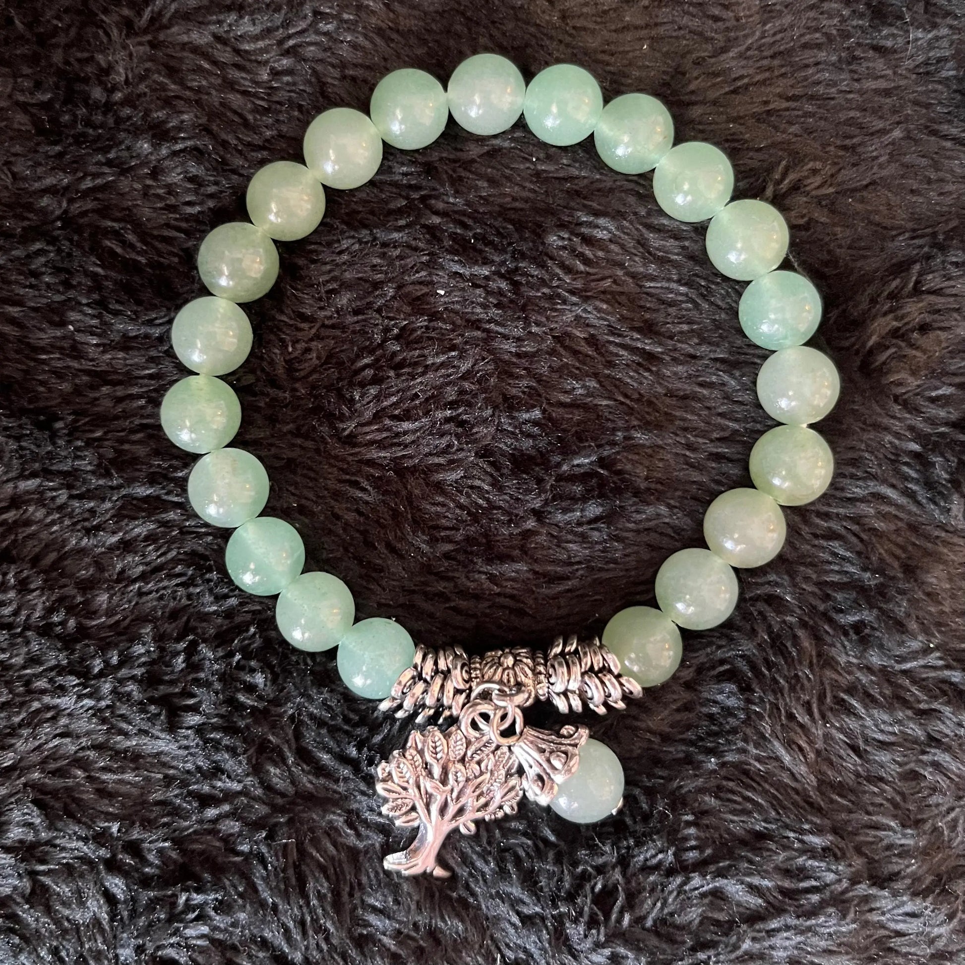 Green Aventurine Tree of Life Charm Bracelet BRC-0193 Shop Wholesale Crystals