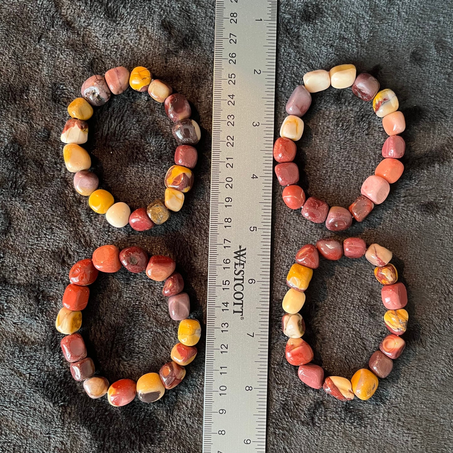 Mookaite Jasper Chunky Pebble Bracelet BRC-0208