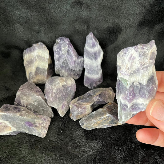 Amethyst Cheveron Raw Chunk, 1 Pound WR-0013