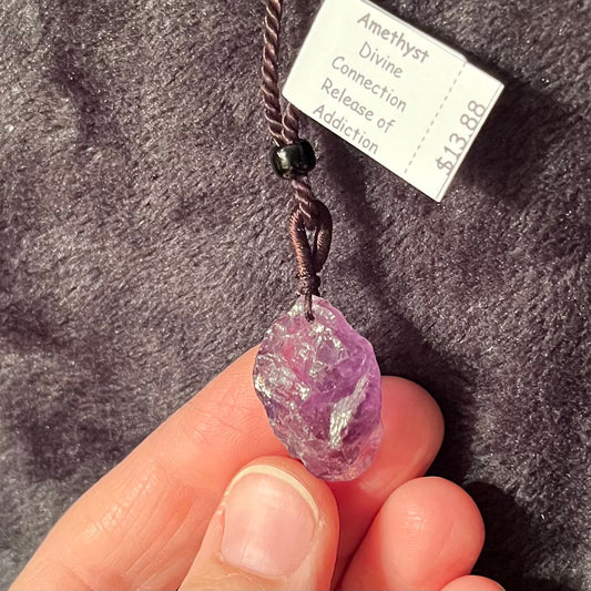 Amethyst Chunk Necklace WN-0225