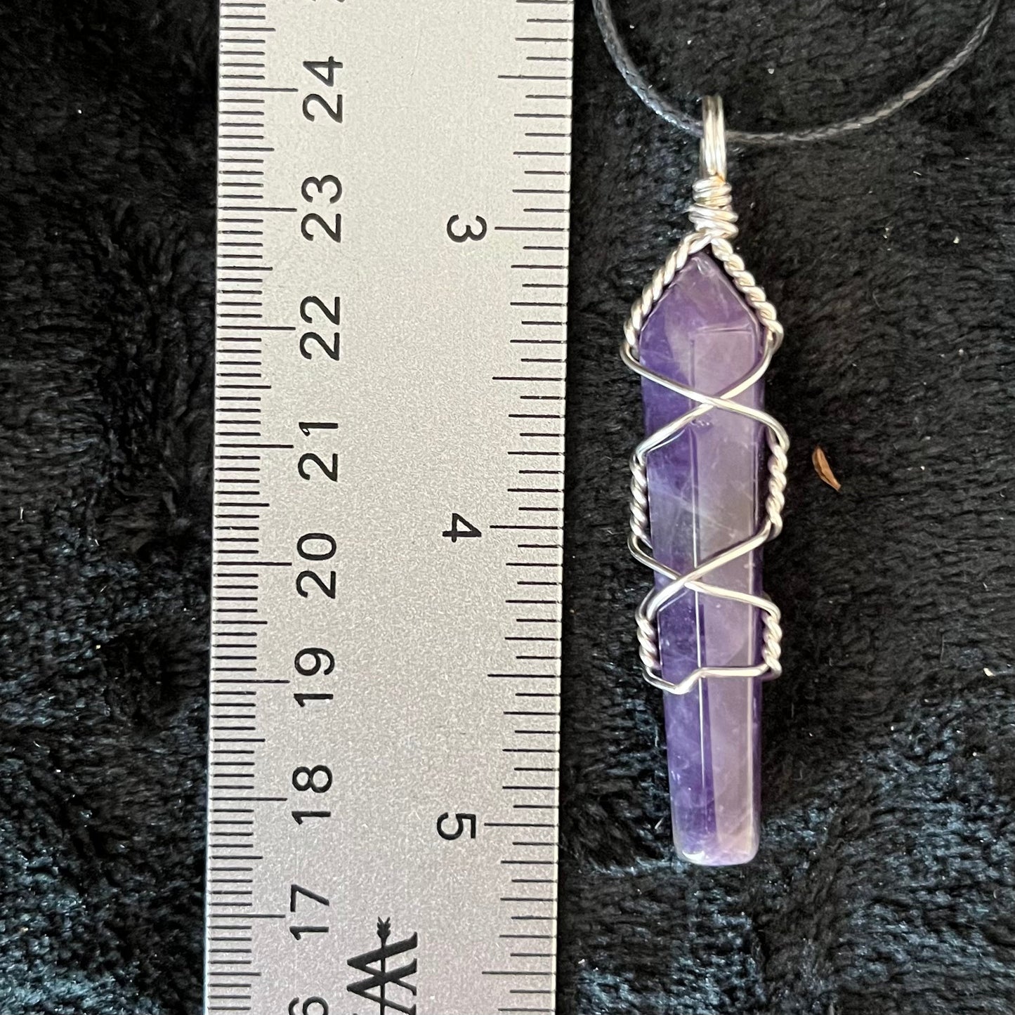 Amethyst Point Wire Wrapped Necklace WN-0201