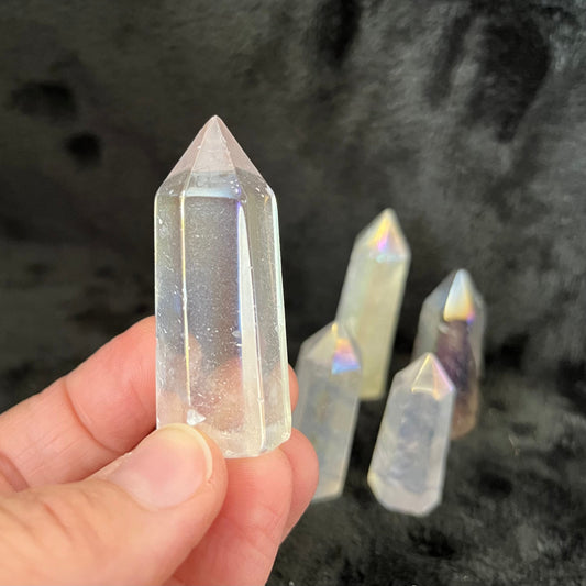 Angel Aura Quartz Obelisk, 1 pound, WO-0032