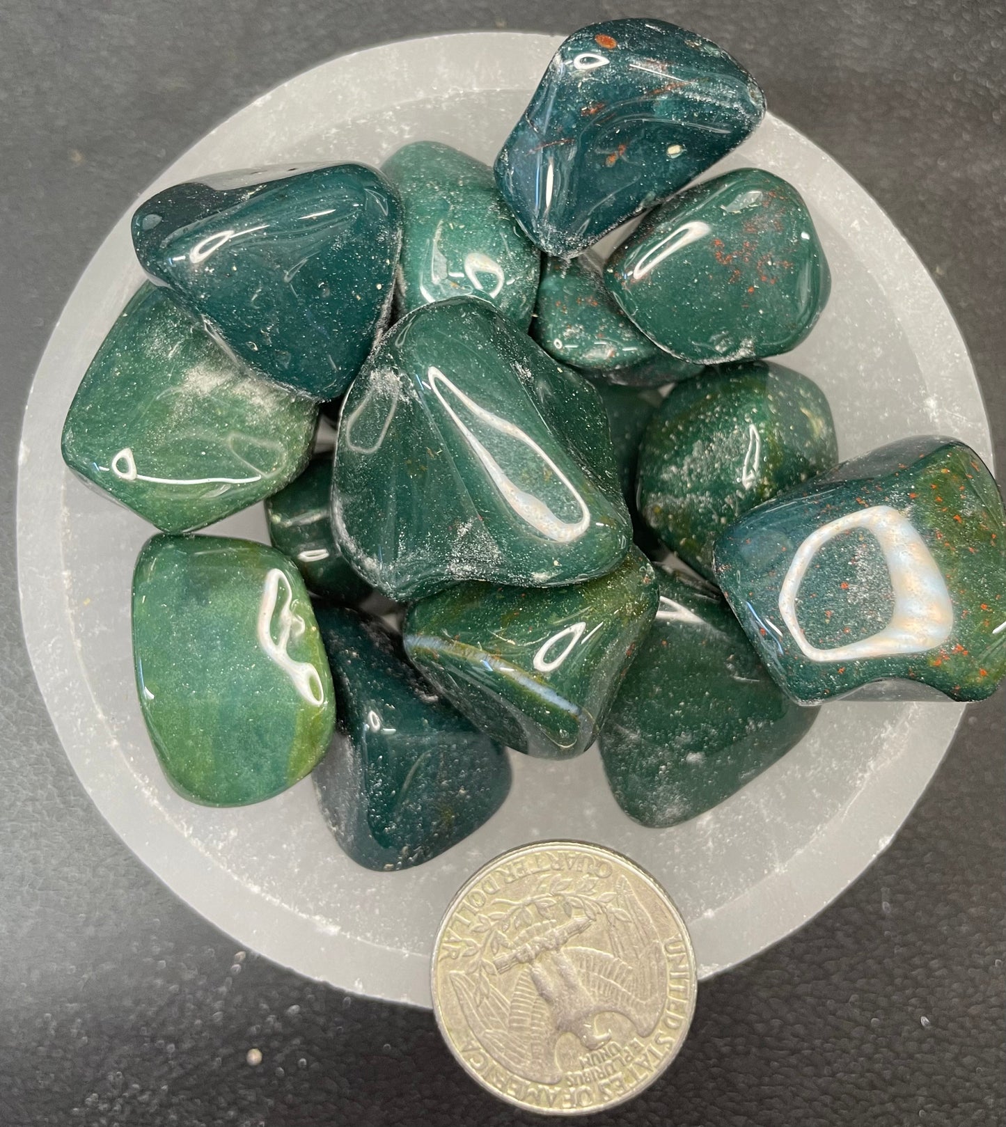 Bloodstone Tumbled Stone, 1 Pound Bag (Approx. 20-30 mm) WT-0018