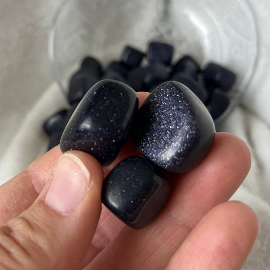 Blue Goldstone Tumbled Stone, 1 Pound Bag WT-0023