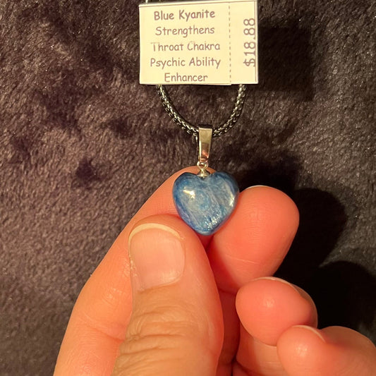 Blue Kyanite Heart Necklace WN-0210