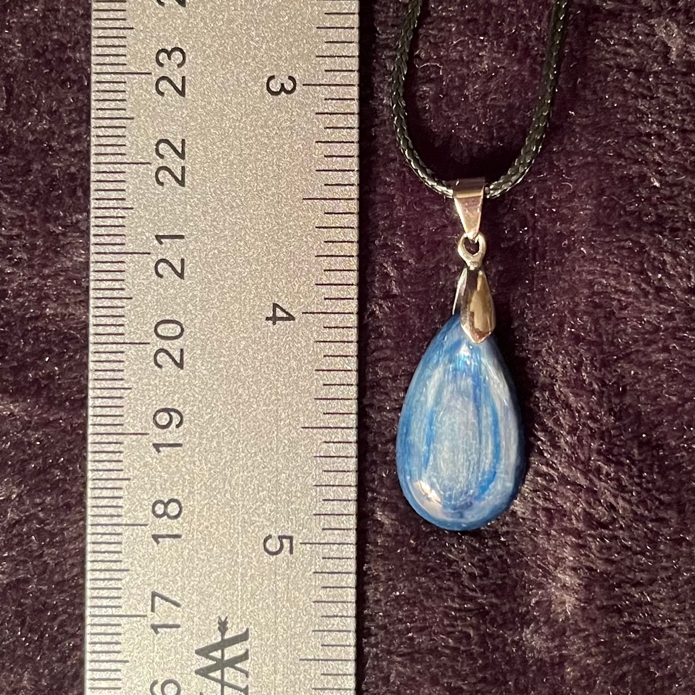 Blue Kyanite Teardrop Necklace WN-0211