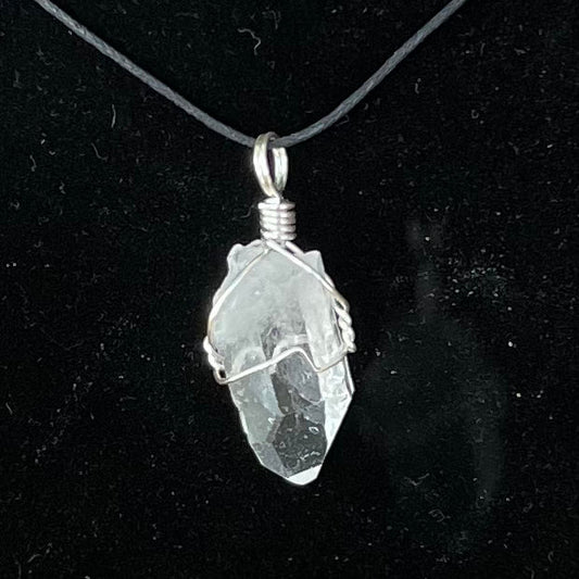 Clear Quartz Wire Wrapped Necklace WN-0053