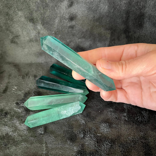 Green Fluorite Double Terminated Wand, 1 Pound WD-0001 - Shop Wholesale Crystals