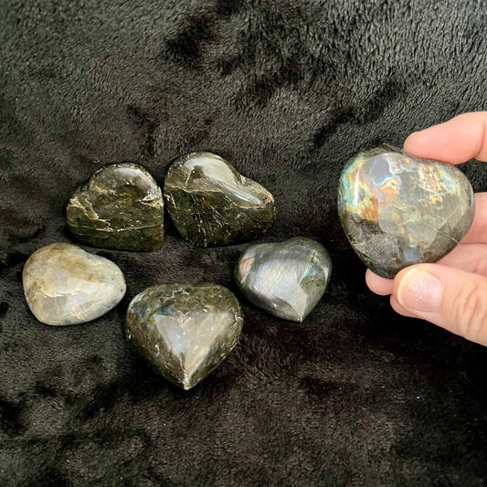 Labradorite  Heart, 1 Pound, WH-0009