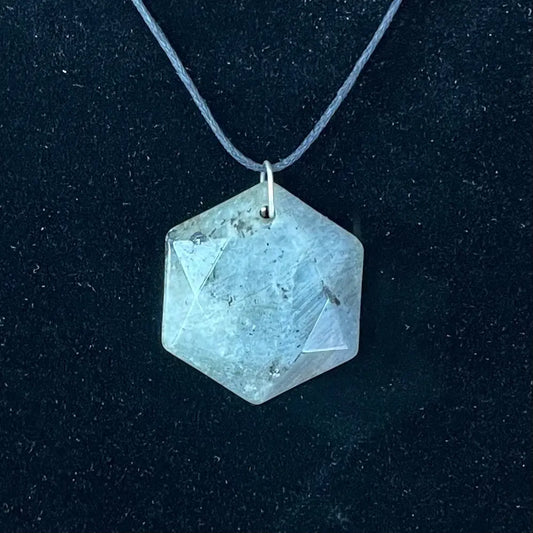 Labradorite Hexagon Necklace WN-0039 - Shop Wholesale Crystals