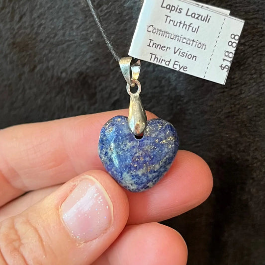 Lapis Lazuli Heart Necklace WN-0142 - Shop Wholesale Crystals