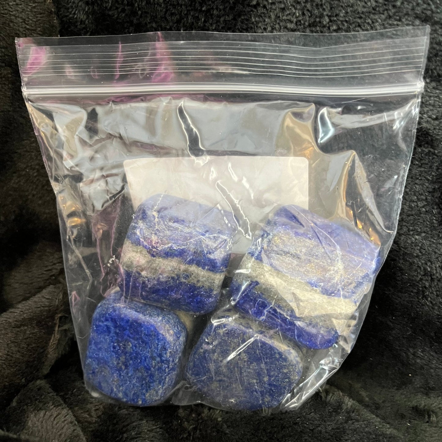 Lapis Lazuli Large Cube Tumbled Stone, 1 Pound Bag  WT-0081-A