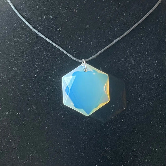 Opalite Hexagon Necklace WN-0045 - Shop Wholesale Crystals
