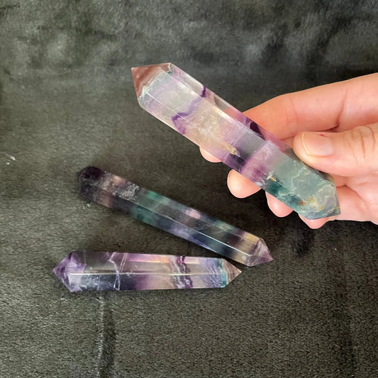 Rainbow Fluorite Double Terminated Wand, 1 Pound WD-0004 - Shop Wholesale Crystals