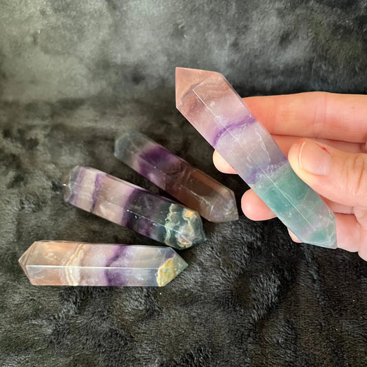 Rainbow Fluorite Double Terminated Wand, 1 Pound WD-0011 - Shop Wholesale Crystals