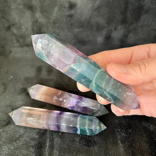 Rainbow Fluorite Double Terminated Wand, 1 Pound WD-0009 - Shop Wholesale Crystals