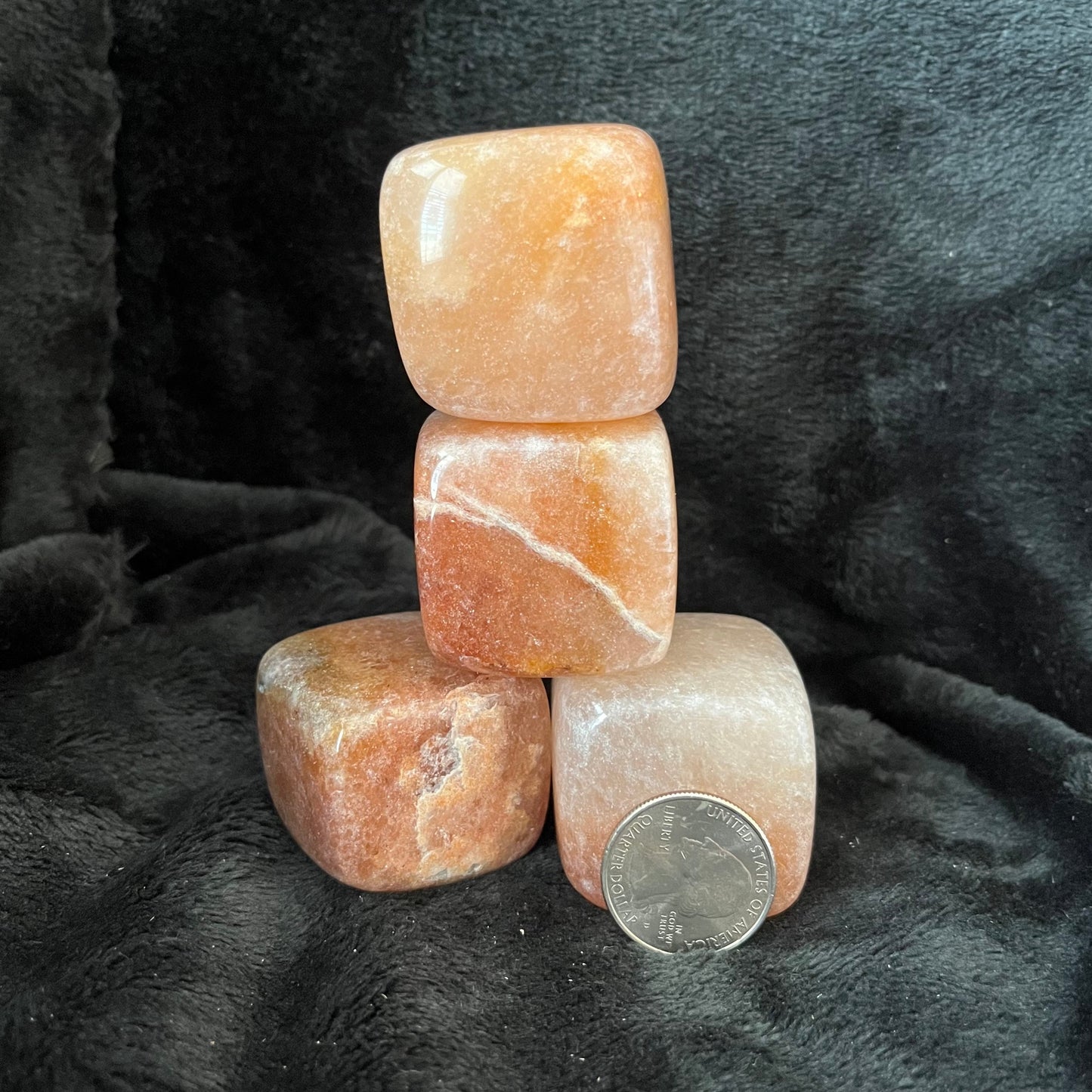 Red Aventurine Large Cube Tumbled Stone, 1 Pound Bag. WT-0117-A