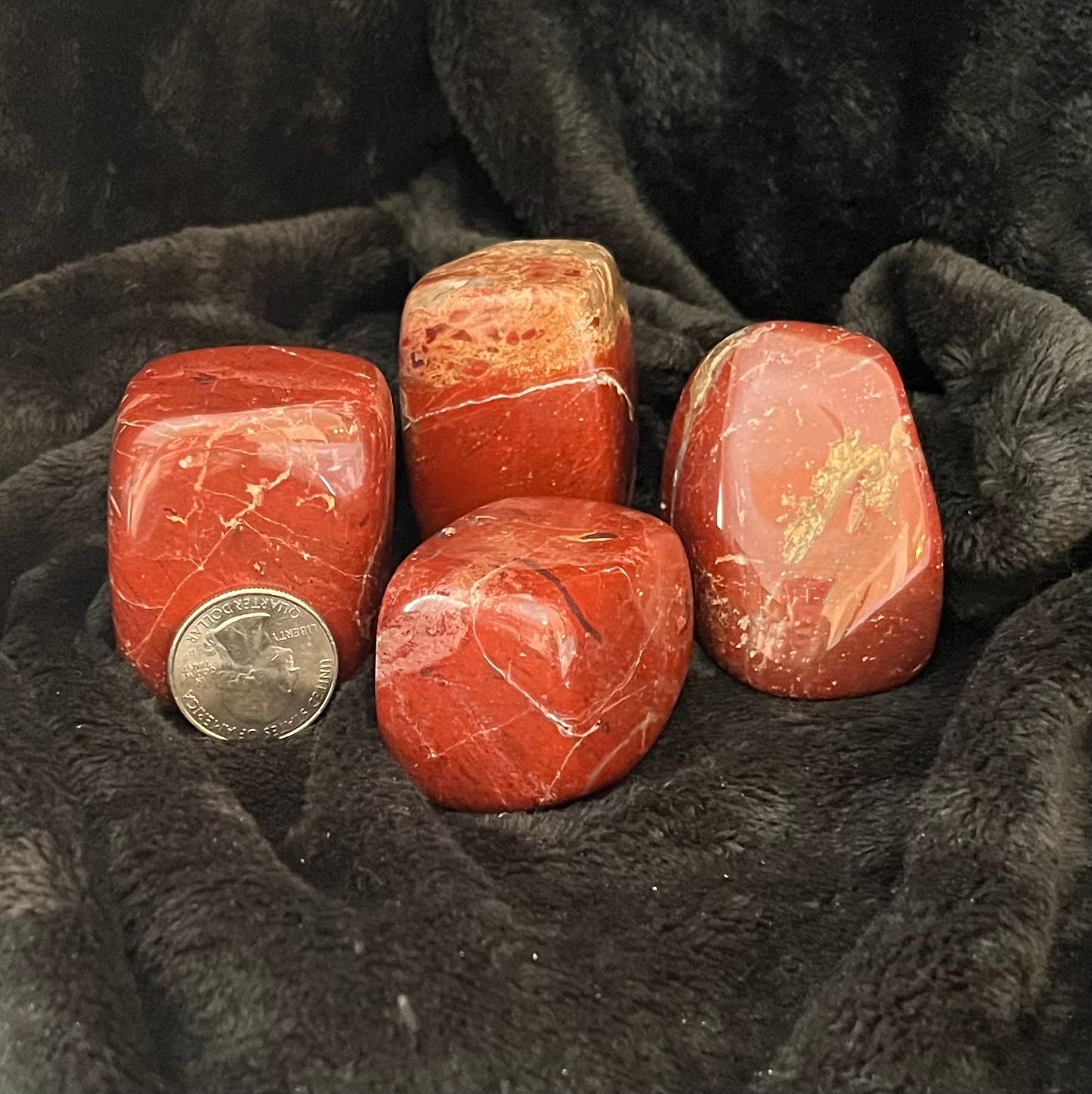 Red Jasper Large Cube Tumbled Stone, 1 Pound Bag WT-0118-A