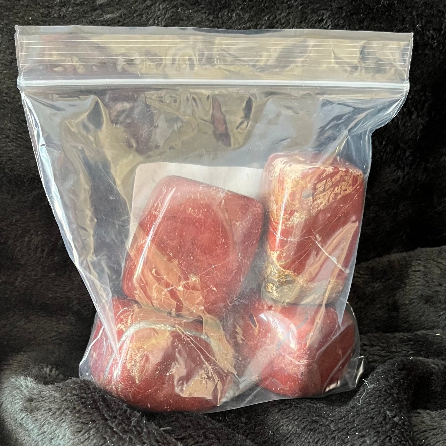 Red Jasper Large Cube Tumbled Stone, 1 Pound Bag WT-0118-A