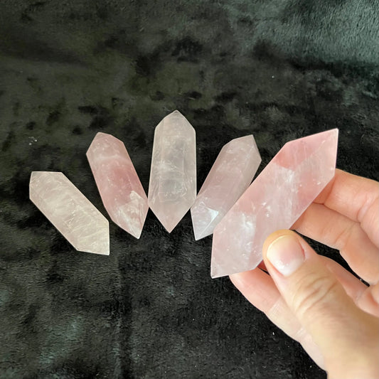 Rose Quartz Double Terminated Wand, 1 Pound WD-0006 - Shop Wholesale Crystals