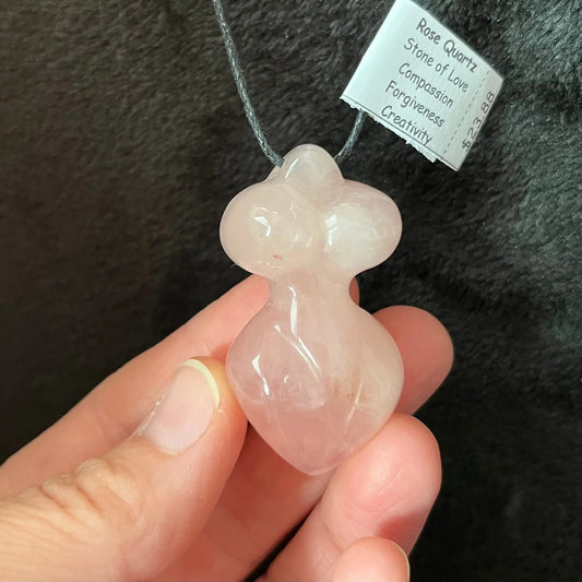 Rose Quartz Goddess Necklace WN-0217 - Shop Wholesale Crystals