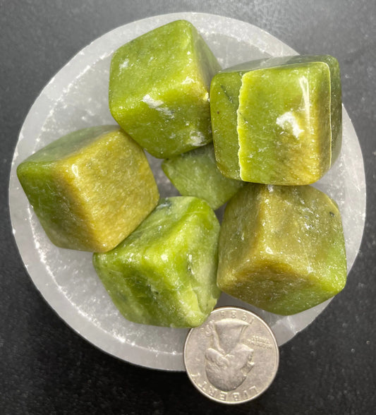 Serpentine Cube Tumbled Stone, 1 Pound Bag (Approx. 10-15 mm) WT-0126-A - Shop Wholesale Crystals