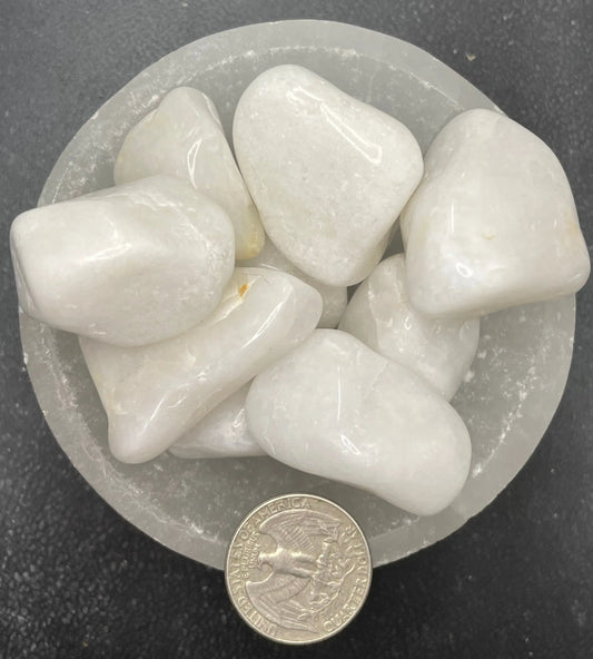 Snow Quartz Tumbled Stone , 1 Pound Bag (Approx. 20-35 mm) WT-0131 - Shop Wholesale Crystals