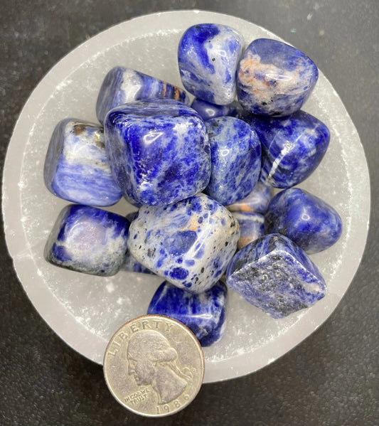 Sodalite Cube Tumbled Stone , 1 Pound Bag (Approx. 20-35 mm) WT-0133-B - Shop Wholesale Crystals