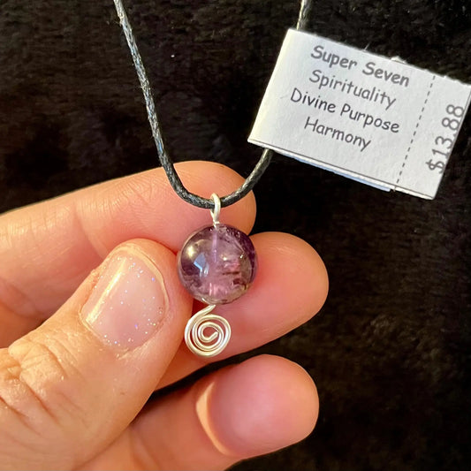 Super Seven Wire Wrapped Necklace WN-0168 - Shop Wholesale Crystals