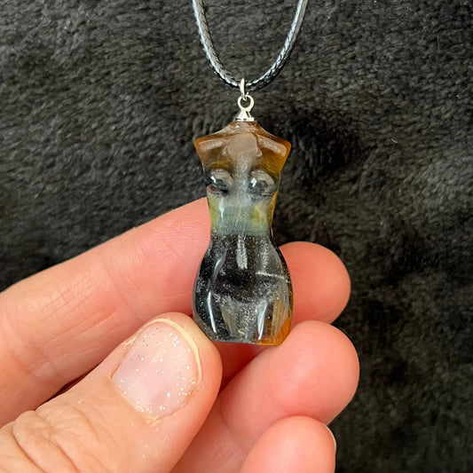Tiger Eye Goddess Necklace WN-0185 - Shop Wholesale Crystals