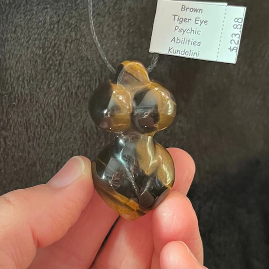 Tiger Eye Goddess Necklace WN-0218 - Shop Wholesale Crystals