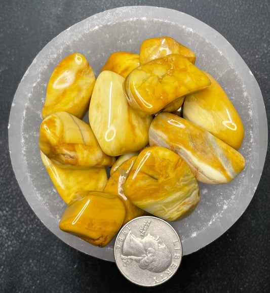 Yellow Jasper Tumbled Stone, 1 Pound Bag (Approx. 20-25 mm) WT-0150 - Shop Wholesale Crystals