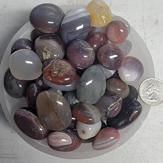 Plum Agate Tumbled Stone, 1 Pound Bag (Approx. 20-30 mm) WT-0107 - Shop Wholesale Crystals
