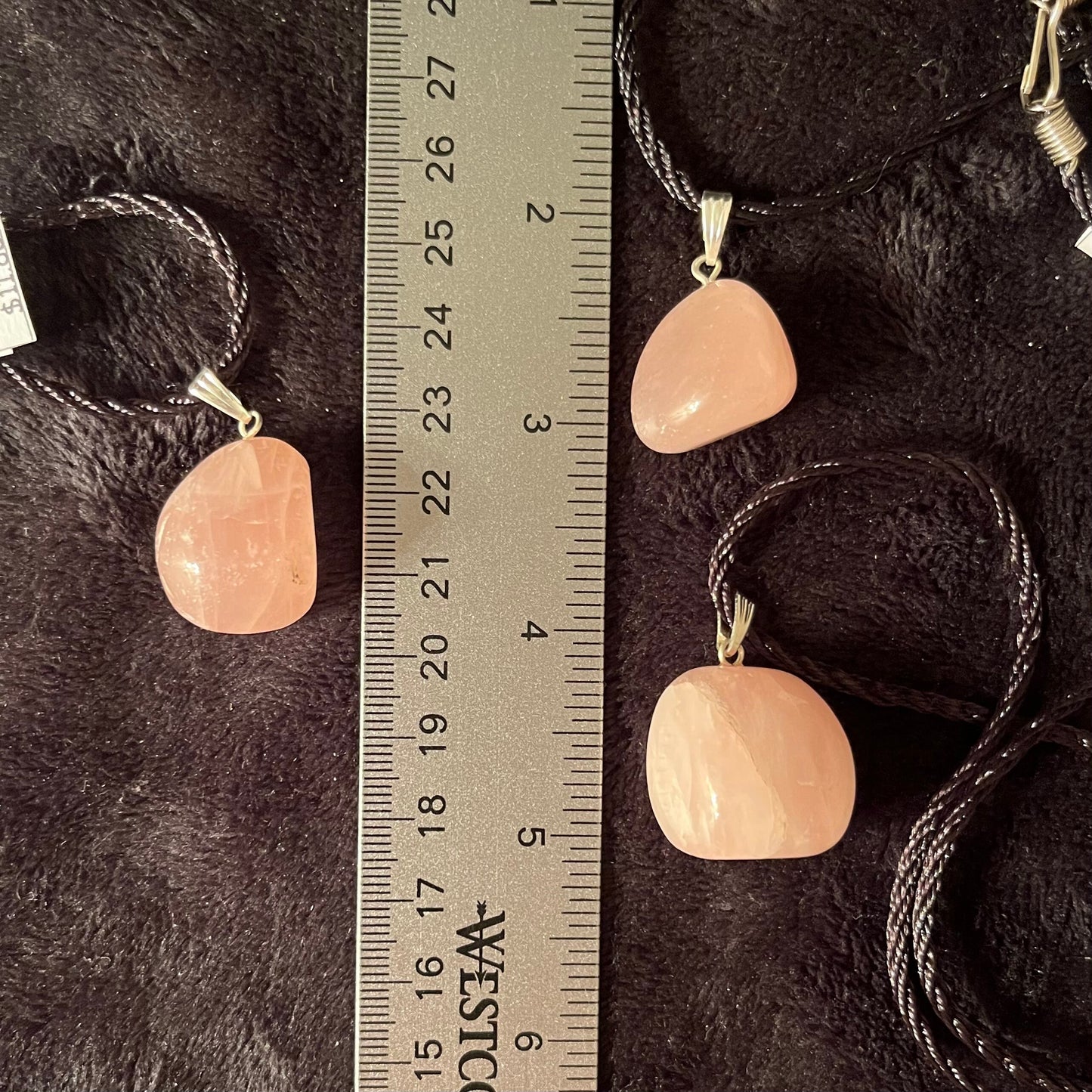 Rose Quartz Necklace with Black Cord NCK-2744