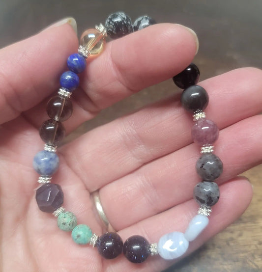 Sagittarius Zodiac Gemstone Bracelet BRC-0066 Handmade Shop Wholesale Crystals