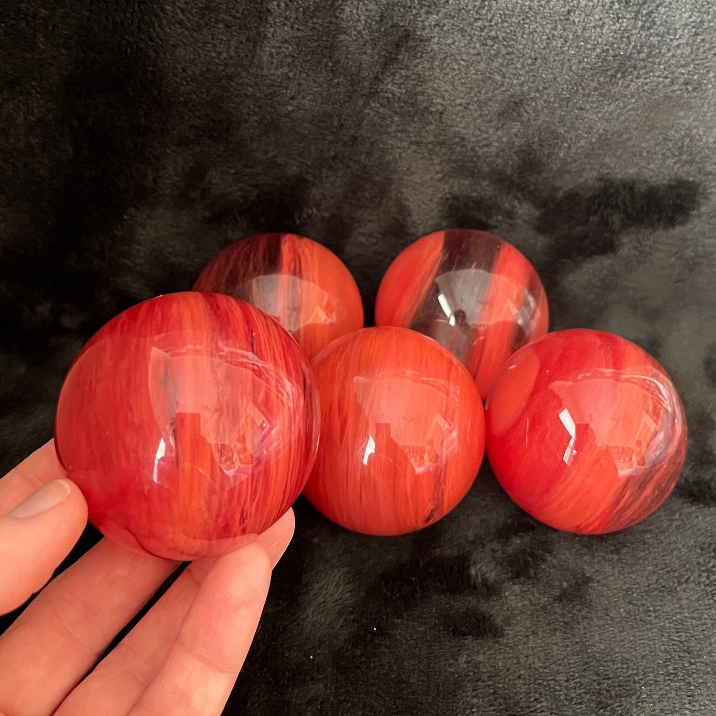 Cherry Quartz Sphere (Approx. 50mm). 0389