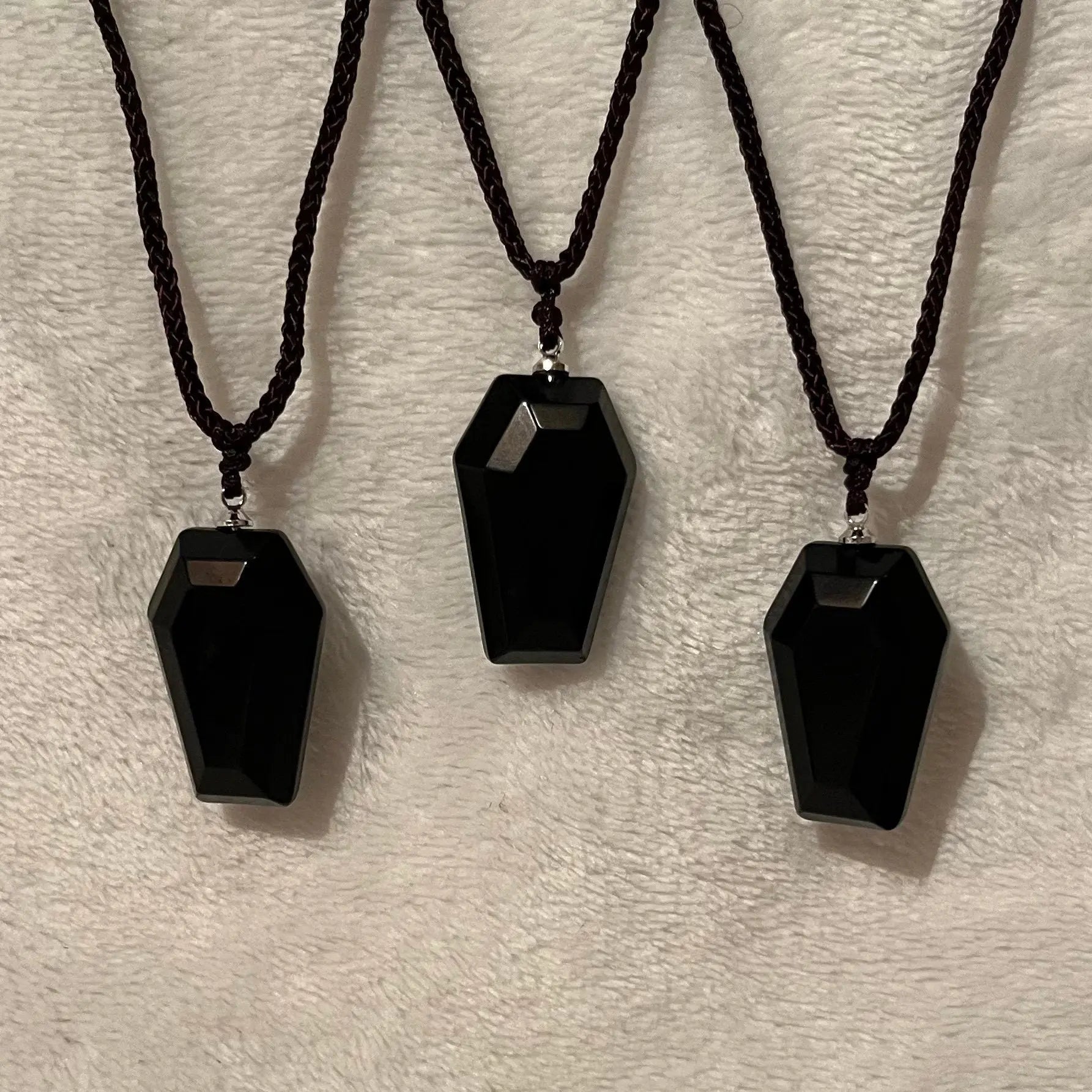 Black Obsidian Coffin Necklace 1133 Shop Wholesale Crystals