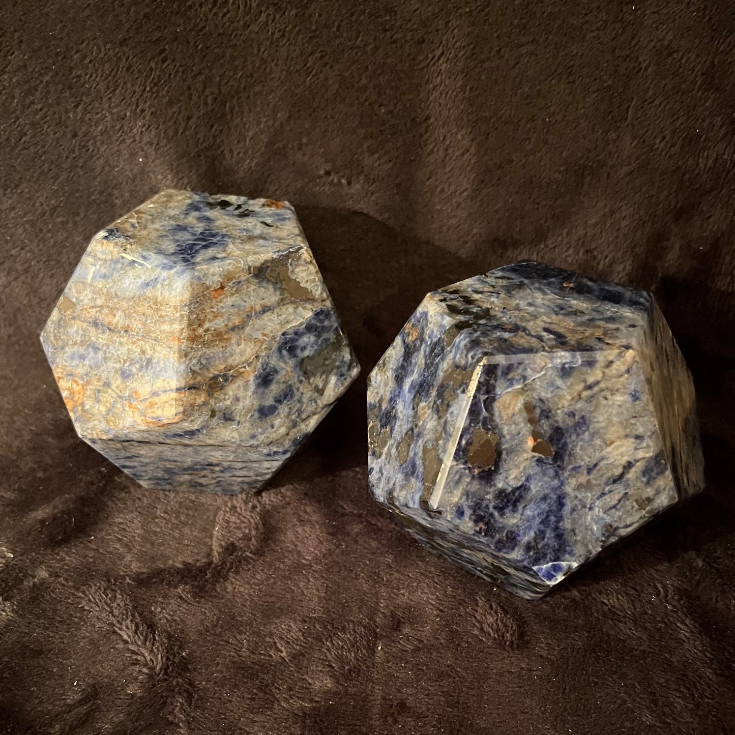 Sodalite Dodecahedron, Very Large (Approx. 90mm) F-0063