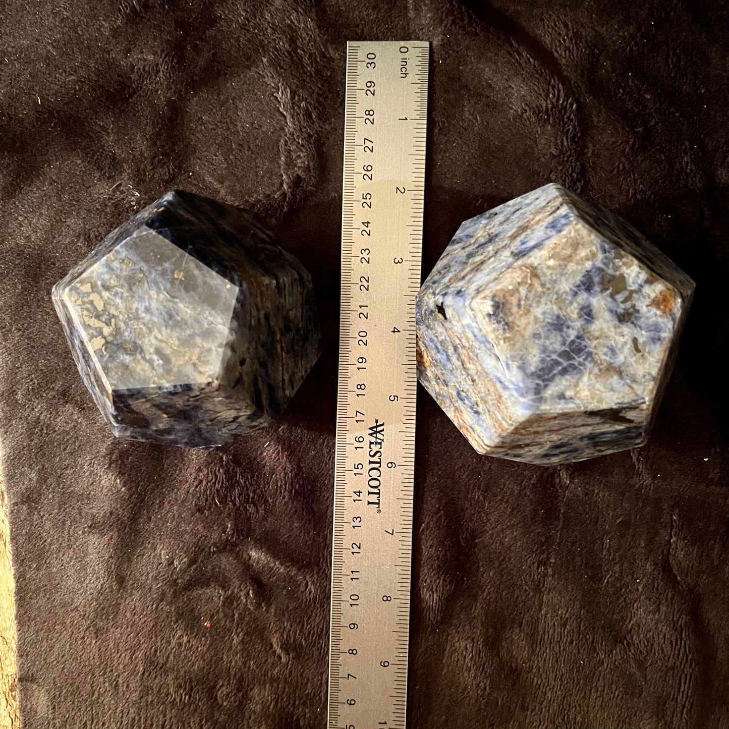 Sodalite Dodecahedron, Very Large (Approx. 90mm) F-0063