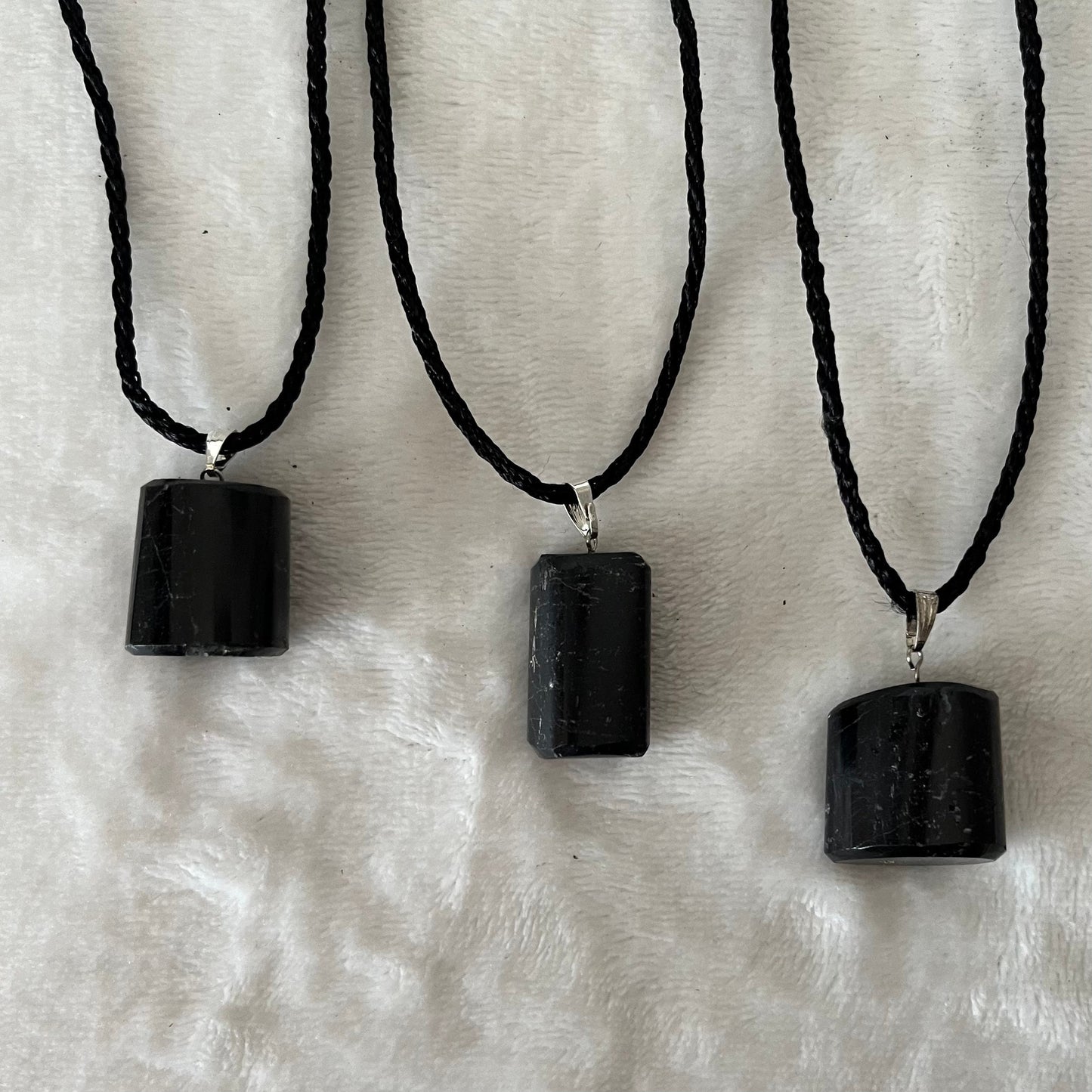 Black Tourmaline Necklace (tumbled stone) NCK-2800