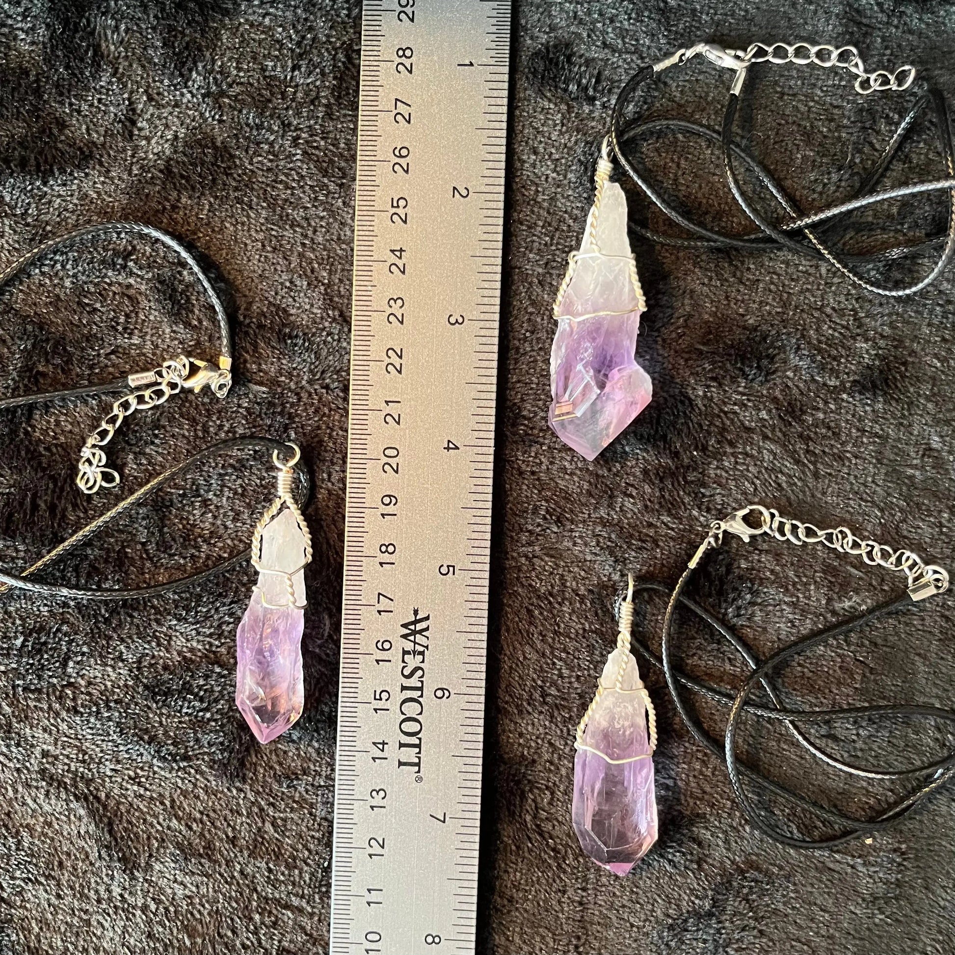 Amethyst Dragon’s Tooth Crystal Wire Wrapped Necklace NCK-2811 Shop Wholesale Crystals