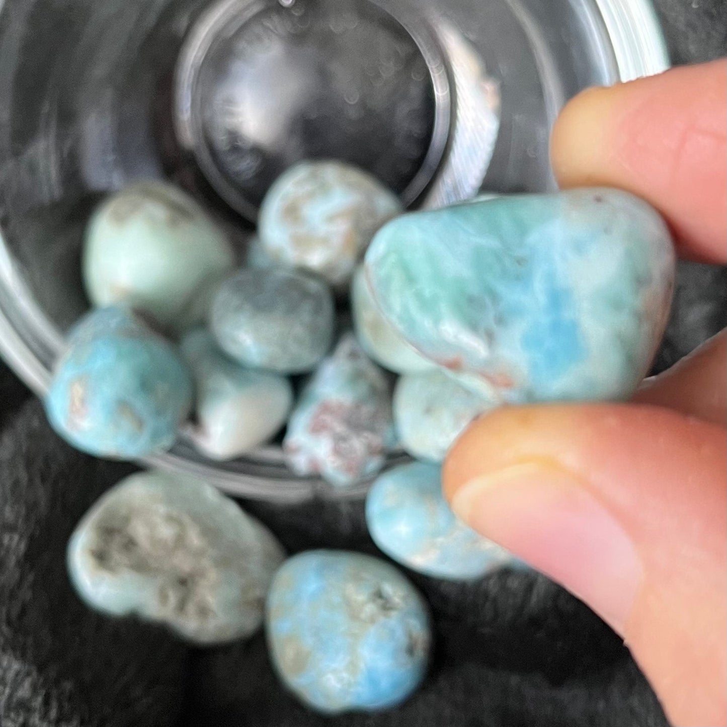 Larimar Tumbled Stone (Approx 3/4”-1”) 0744