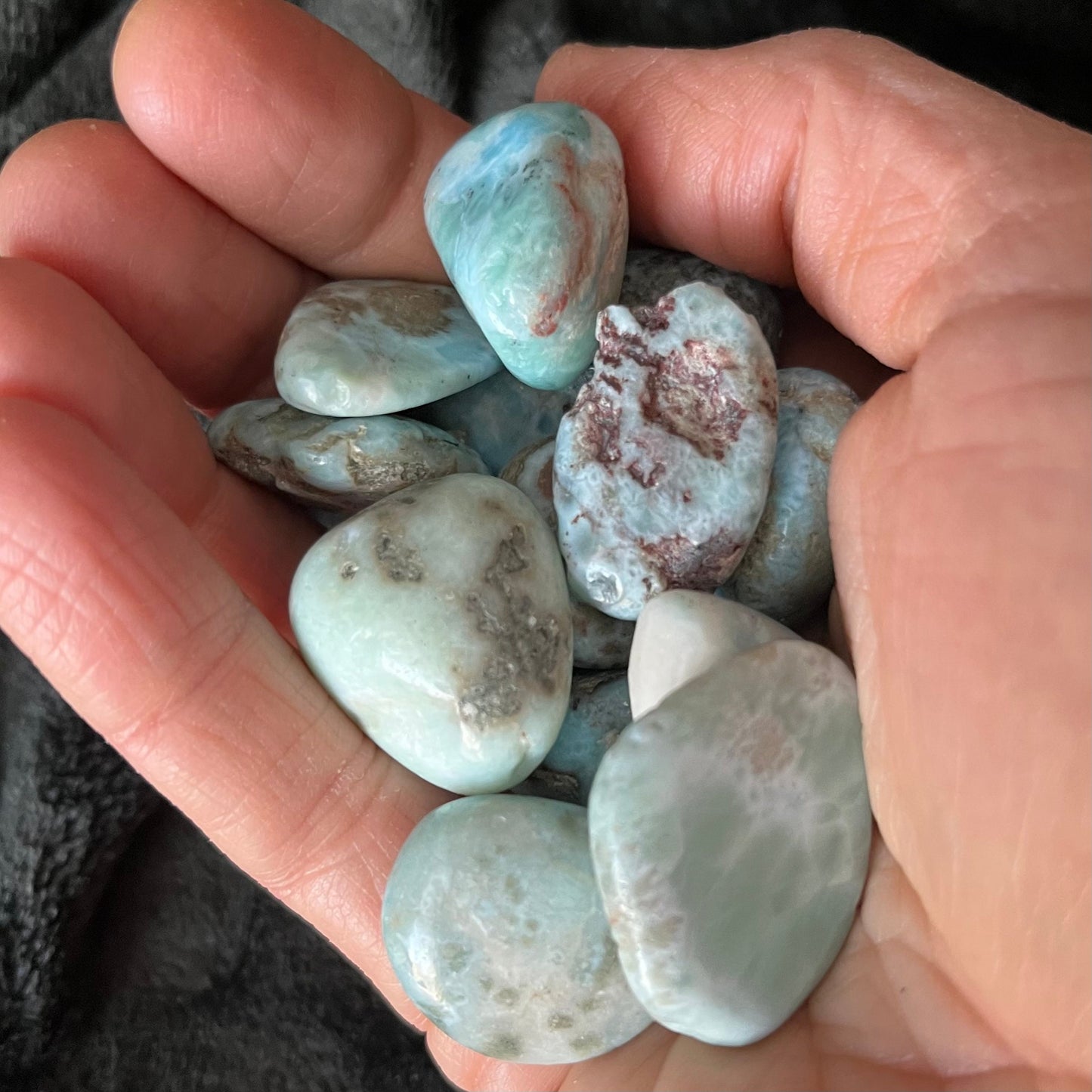 Larimar Tumbled Stone (Approx 3/4”-1”) 0744