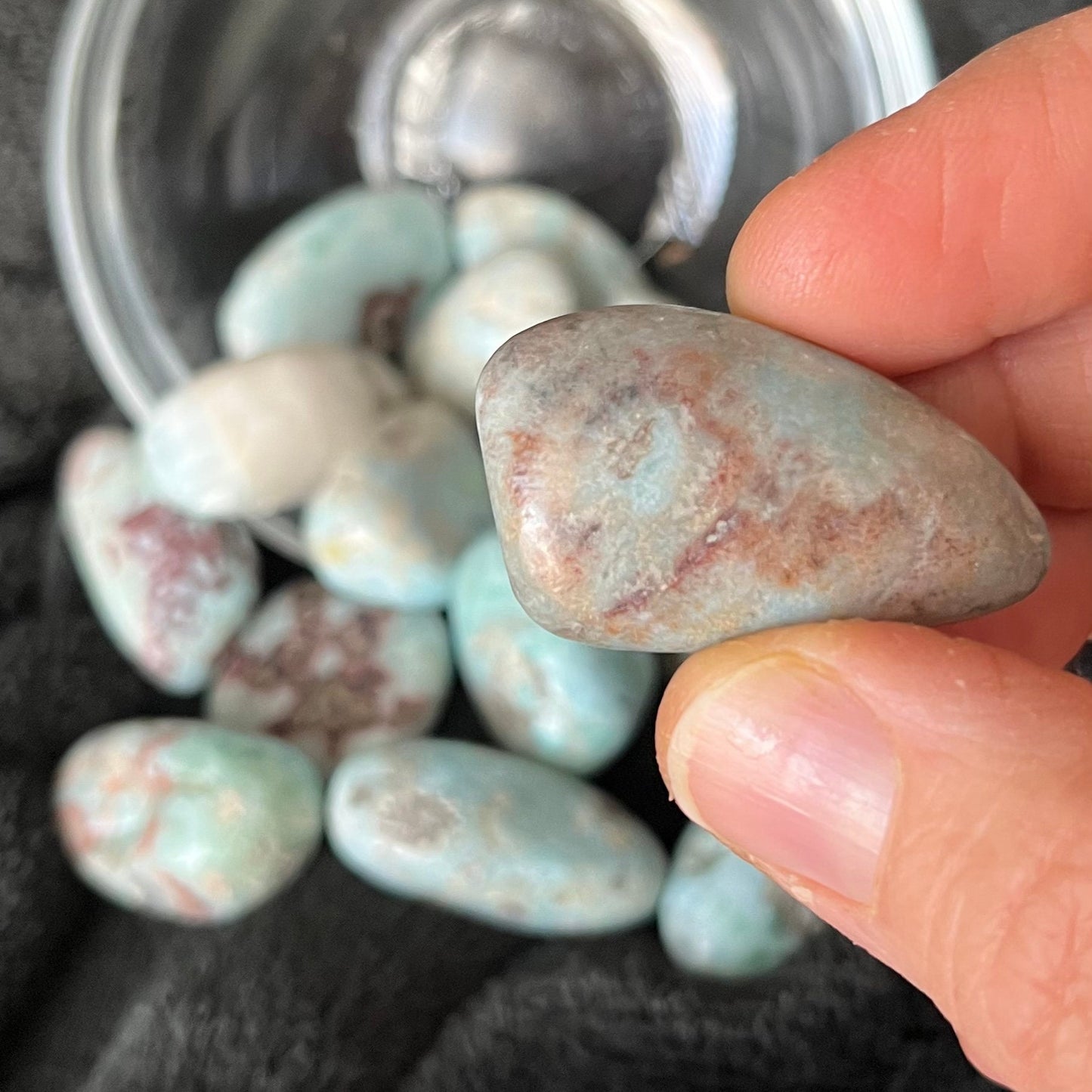 Larimar Tumbled Stone (Approx 1”-1 1/2”) 0705